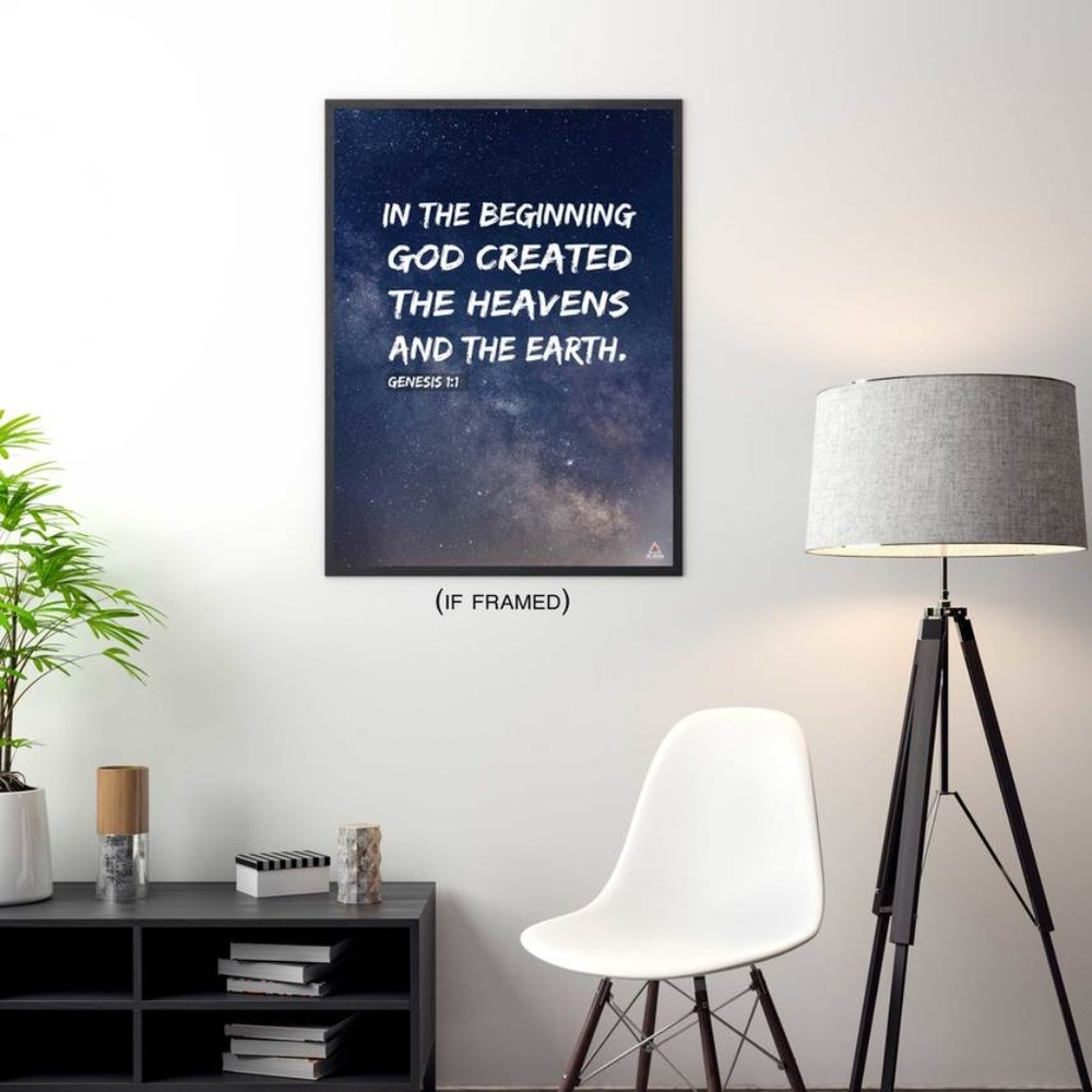 Genesis 1:1 Poster In the Beginning Verse (18x24)